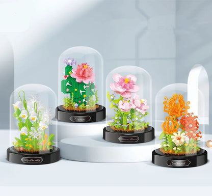 Eternal Blossom Bricks: Mini Flower DIY Kit.