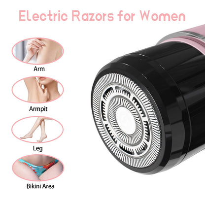 Electric Razor, Rechargeable Facial Hair Removal for Women Waterproof, Women Legs, Underarms, Face (Pink).