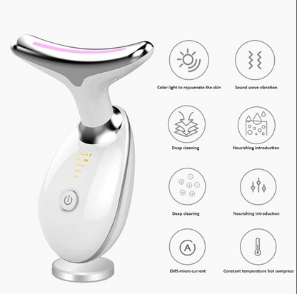 "MiniGlow LED Photon Beauty Device: Double Chin Reduction & Wrinkle Therapy"