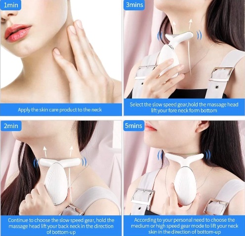 "MiniGlow LED Photon Beauty Device: Double Chin Reduction & Wrinkle Therapy"