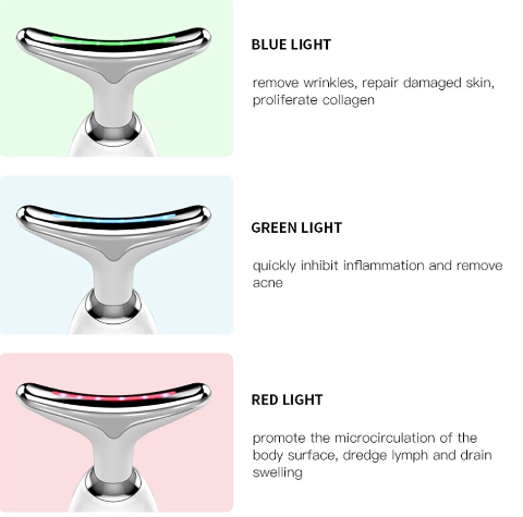 „MiniGlow LED-Photonen-Schönheitsgerät: Doppelkinnreduzierung und Faltentherapie“ 